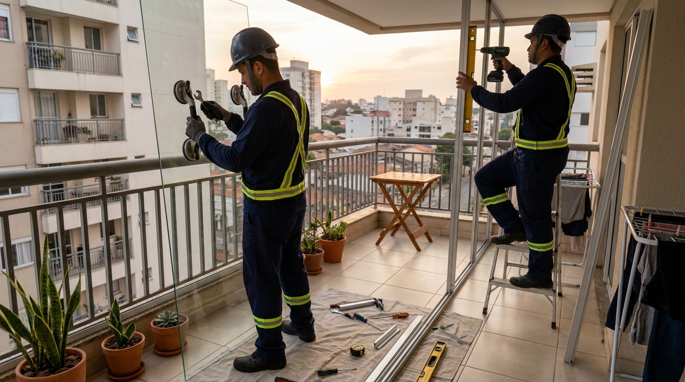 Divisórias em Vidro na Flórida, Praia Grande‑SP
