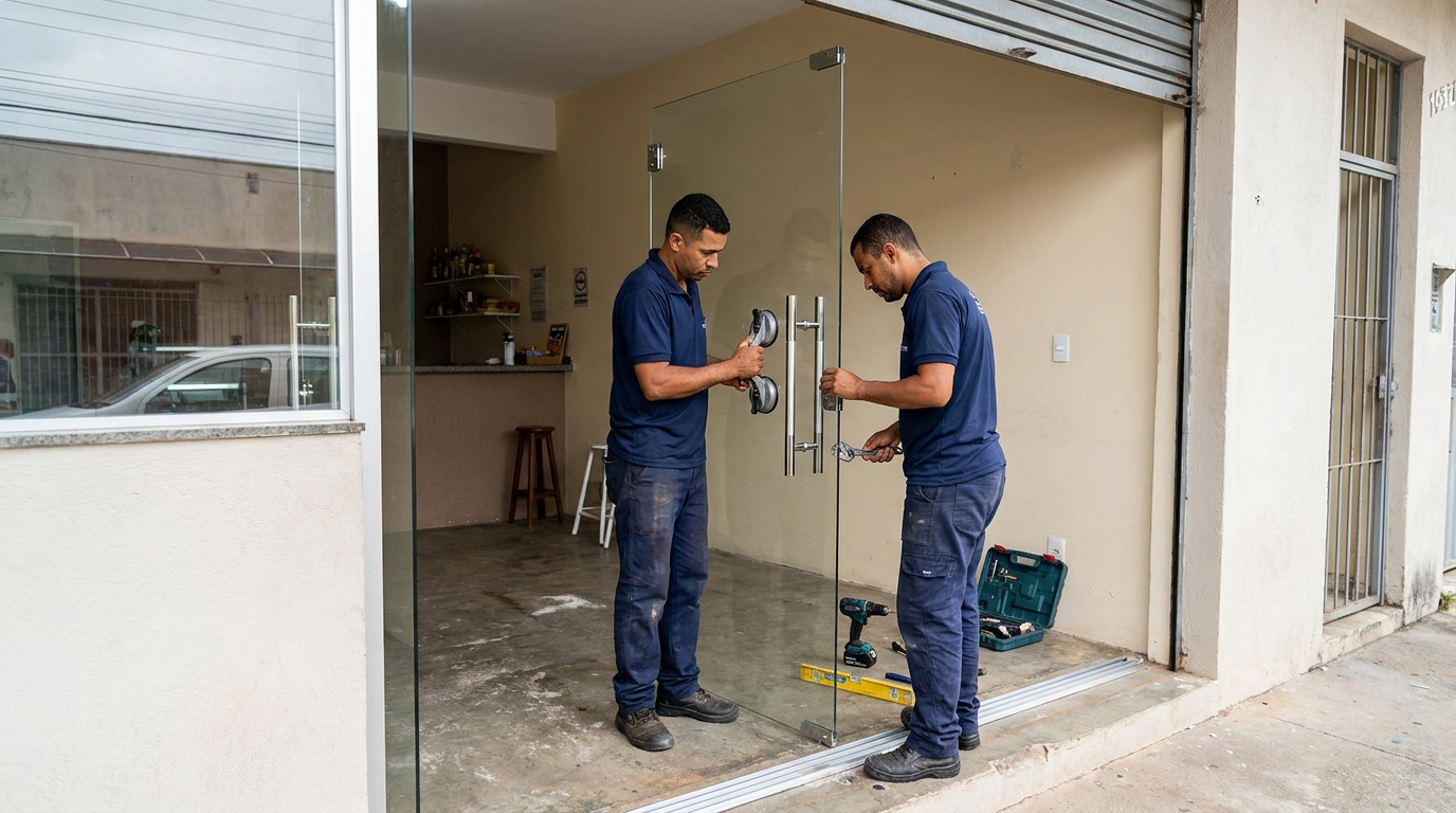 Portas em Vidro em Praia Grande‑SP
